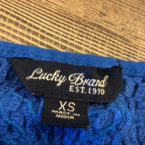 Lucky Brand XS Blue Tank - Picture 5 of 7